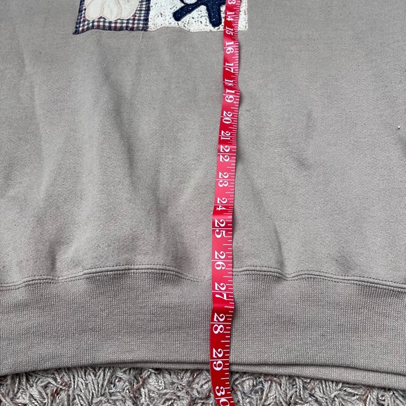 Vintage Embroidered Cat Crewneck, Womens XL, Brown/Tan Patchwork Graphics - Picture 9 of 10